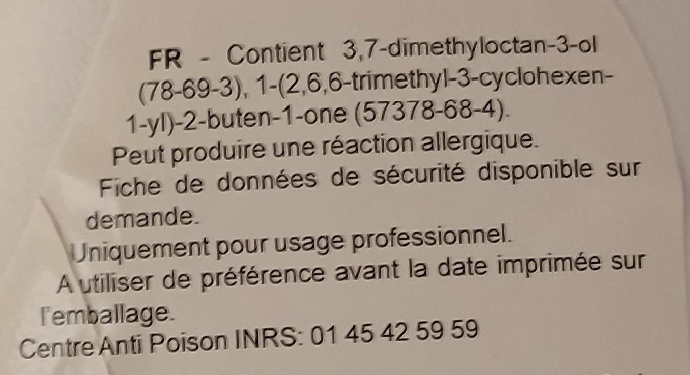 Ingredients assouplissant pro fresh 2023